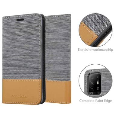 Oppo A94 5G Plånboksfodral Skal (Grå)