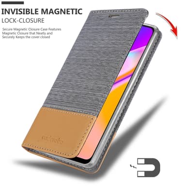 Oppo A94 5G Plånboksfodral Skal (Grå)