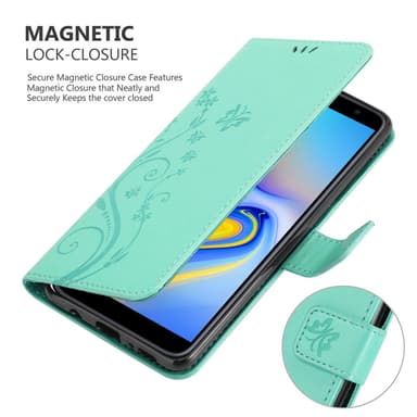 Samsung Galaxy J6 PLUS Plånboksfodral Skal (Turkos)