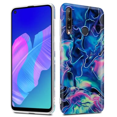 Huawei P40 LITE E Plånboksfodral Skal (Blå)