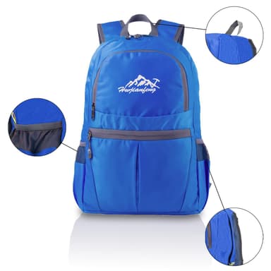 Vikbar Ryggsäck 36L Unisex Vattentät (azurblå)