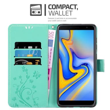 Samsung Galaxy J6 PLUS Plånboksfodral Skal (Turkos)