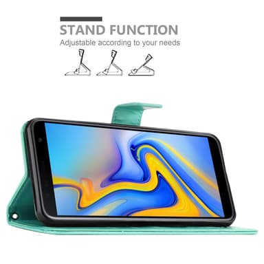 Samsung Galaxy J6 PLUS Plånboksfodral Skal (Turkos)
