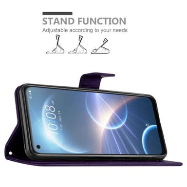 HTC Desire 22 PRO Plånboksfodral Skal (Lila)