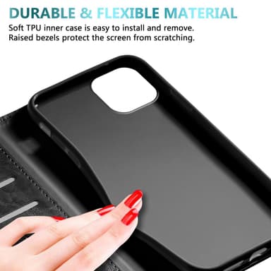 iPhone 13 MINI Plånboksfodral Skal (Svart)