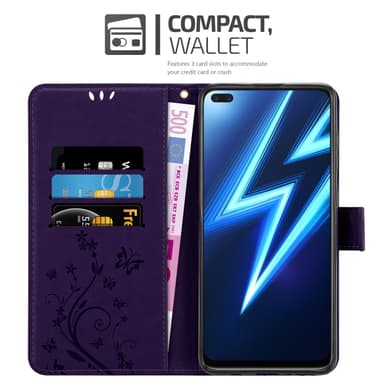 Realme 6 PRO Plånboksfodral Skal (Lila)
