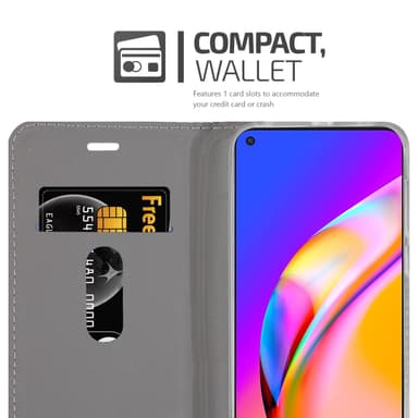 Oppo A94 5G Plånboksfodral Skal (Grå)