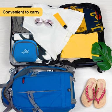 Vikbar Ryggsäck 36L Unisex Vattentät (azurblå)