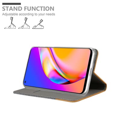 Oppo A94 5G Plånboksfodral Skal (Grå)