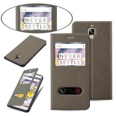 OnePlus 3 / 3T Plånboksfodral Skal (Brun)