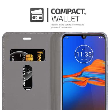 Motorola MOTO E6 PLUS Plånboksfodral Skal (Grå)
