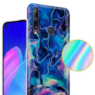 Huawei P40 LITE E Plånboksfodral Skal (Blå)