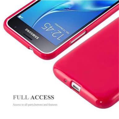 Samsung Galaxy J1 2015 Skal Fodral Case (Röd)