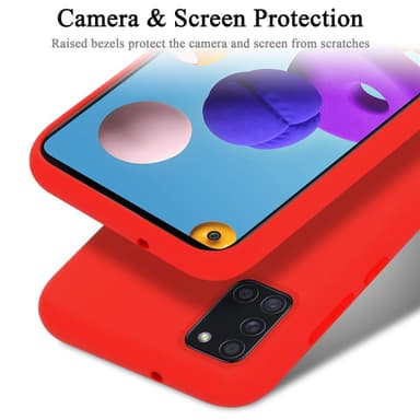 Samsung Galaxy A21s Skal Fodral Case (Röd)