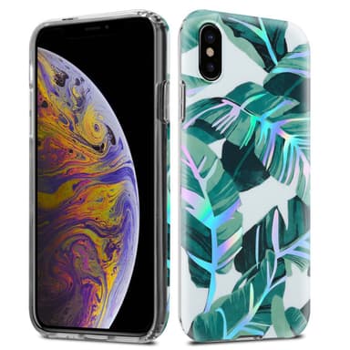 iPhone XS MAX Fodral Skal Blommor (Vit)