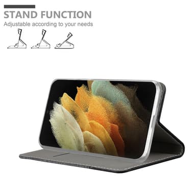 Samsung Galaxy S21 ULTRA Plånboksfodral Skal (Grå)
