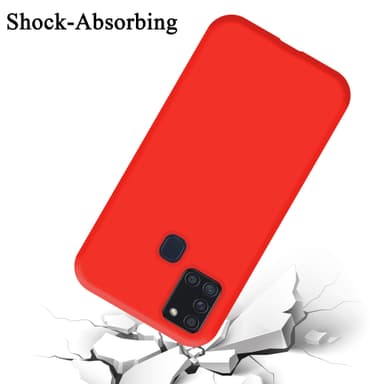 Samsung Galaxy A21s Skal Fodral Case (Röd)