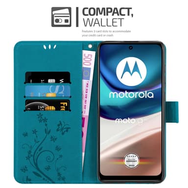 Motorola MOTO G42 Plånboksfodral Skal (Blå)