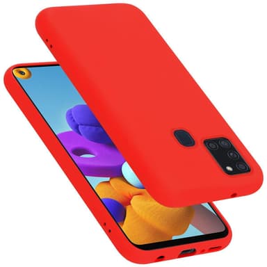 Samsung Galaxy A21s Skal Fodral Case (Röd)