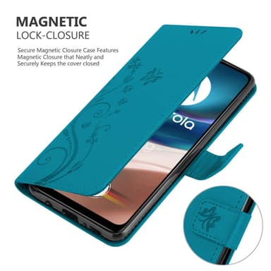 Motorola MOTO G42 Plånboksfodral Skal (Blå)