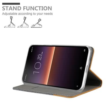 Sony Xperia 10 II Plånboksfodral Skal (Grå)