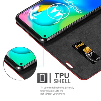 Motorola MOTO G8 POWER LITE Skal Fodral Case (Röd)