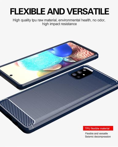 Samsung Galaxy A71 4G Skal Fodral Case (Blå)
