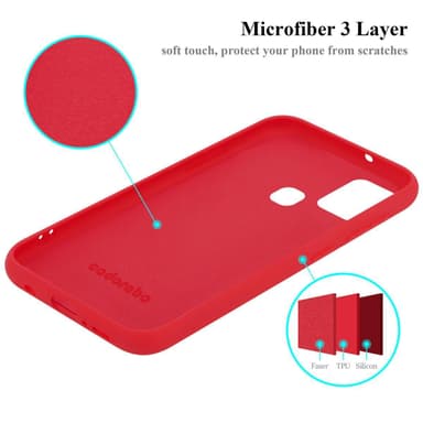 Samsung Galaxy A21s Skal Fodral Case (Röd)