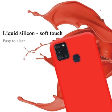 Samsung Galaxy A21s Skal Fodral Case (Röd)