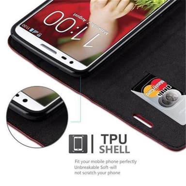 LG G2 Skal Fodral Case (Röd)