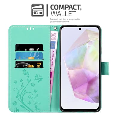 Samsung Galaxy A35 Plånboksfodral Skal (Turkos)