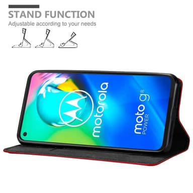 Motorola MOTO G8 POWER LITE Skal Fodral Case (Röd)