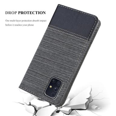 Samsung Galaxy M31s Plånboksfodral Skal (Grå)
