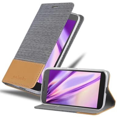 Motorola MOTO G4 / G4 PLUS Plånboksfodral Skal (Grå)