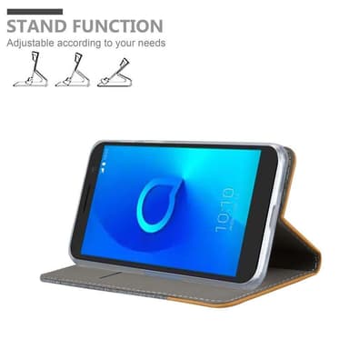 Alcatel 3 2018 Plånboksfodral Skal (Grå)