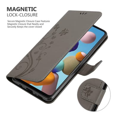 Samsung Galaxy A21s Plånboksfodral Skal (Grå)