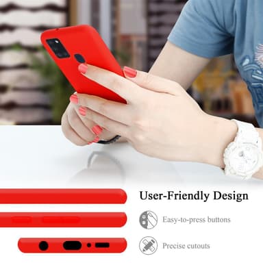 Samsung Galaxy A21s Skal Fodral Case (Röd)