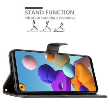 Samsung Galaxy A21s Plånboksfodral Skal (Grå)