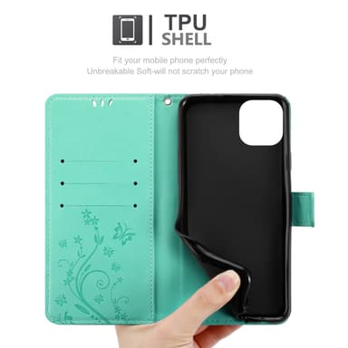 iPhone 14 Plånboksfodral Skal (Turkos)