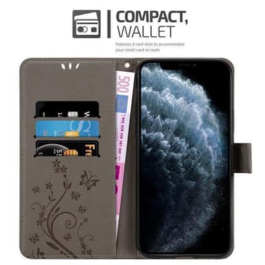 iPhone 11 PRO MAX Plånboksfodral Skal (Grå)
