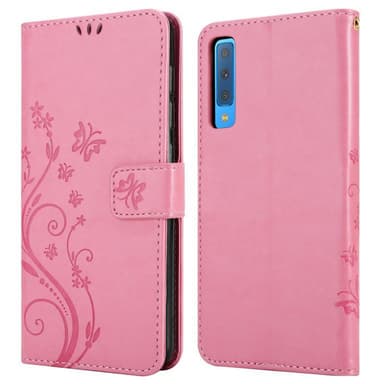 Samsung Galaxy A7 2018 Plånboksfodral Skal (Rosa)