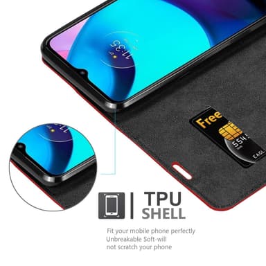 Motorola MOTO E20 / E30 / E40 Skal Fodral Case (Röd)
