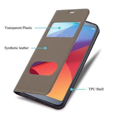 LG G6 Plånboksfodral Skal (Brun)