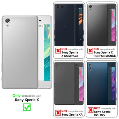 Sony Xperia X Plånboksfodral Skal (Blå)