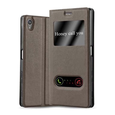 Sony Xperia Z5 PREMIUM Plånboksfodral Skal (Brun)