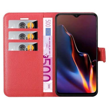 OnePlus 6T Plånboksfodral Skal (Röd)