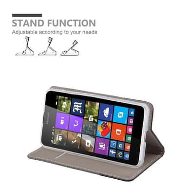 Nokia Lumia 540 Plånboksfodral Skal (Grå)