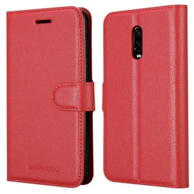 OnePlus 6T Plånboksfodral Skal (Röd)