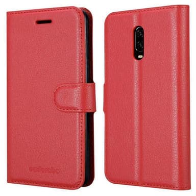 OnePlus 6T Plånboksfodral Skal (Röd)