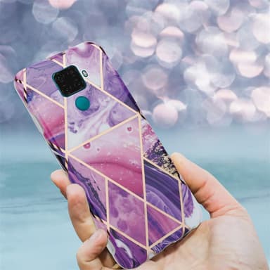 Huawei MATE 30 LITE Plånboksfodral Skal (Lila)